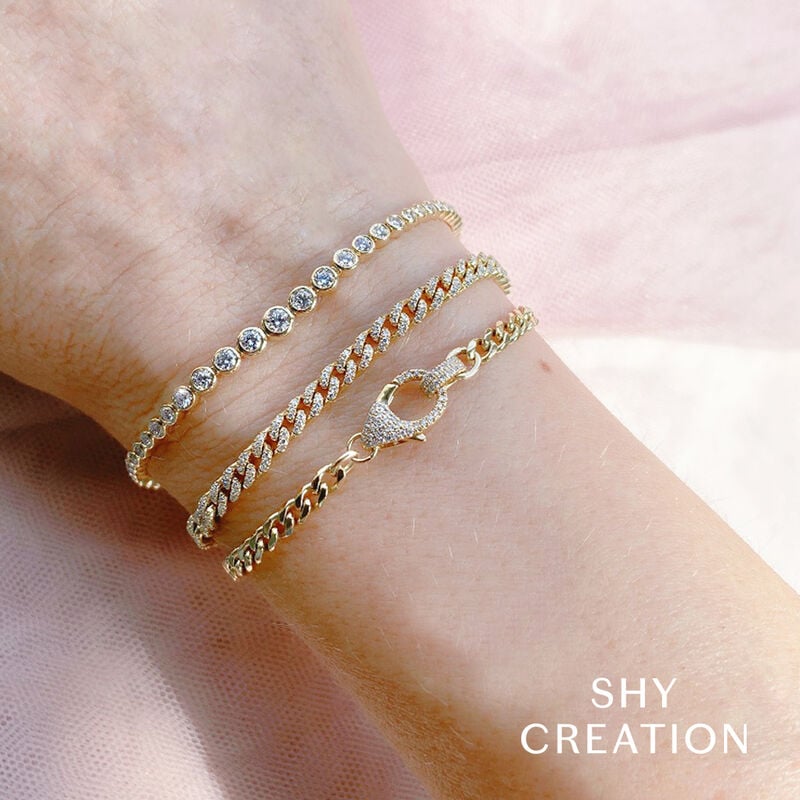 Shy Creation Diamond 1/4ctw. Fashion Bracelet in 14k Yellow Gold image number null